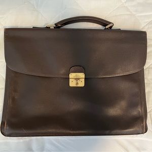 Vintage Longchamp Briefcase - Brown Leather